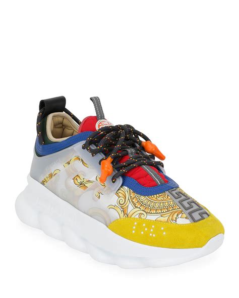 versace mens sneakers chain reaction replica|chain reaction sneakers versace men's.